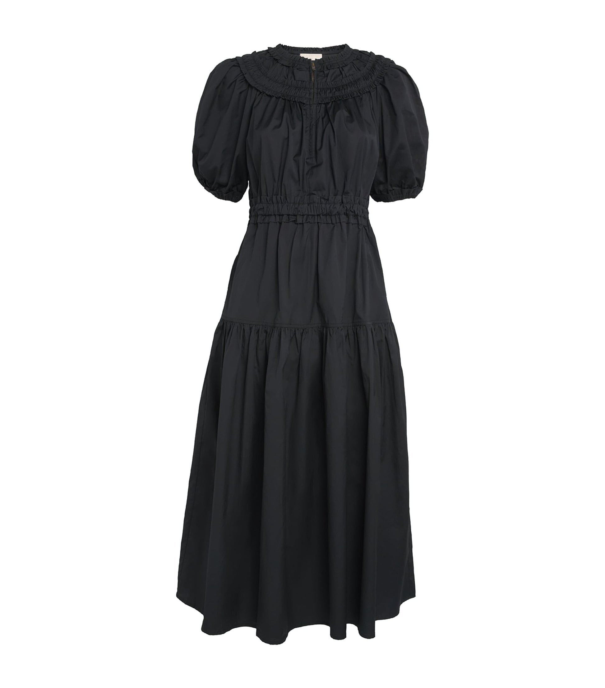 Cotton Othella Midi Dress NOIR