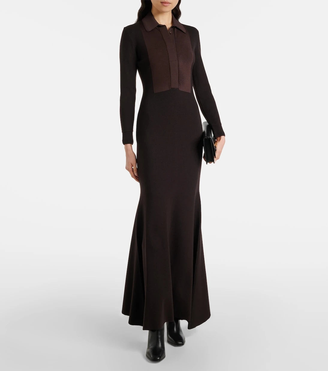 Tom Ford - Balıkçı yaka yün karışımı örgü elbise