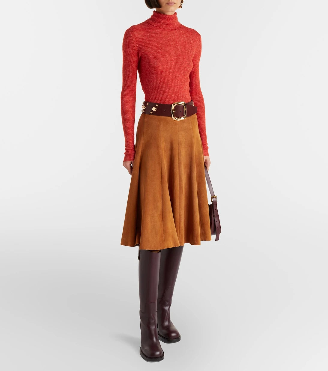 Stouls - Sabrina suede midi skirt