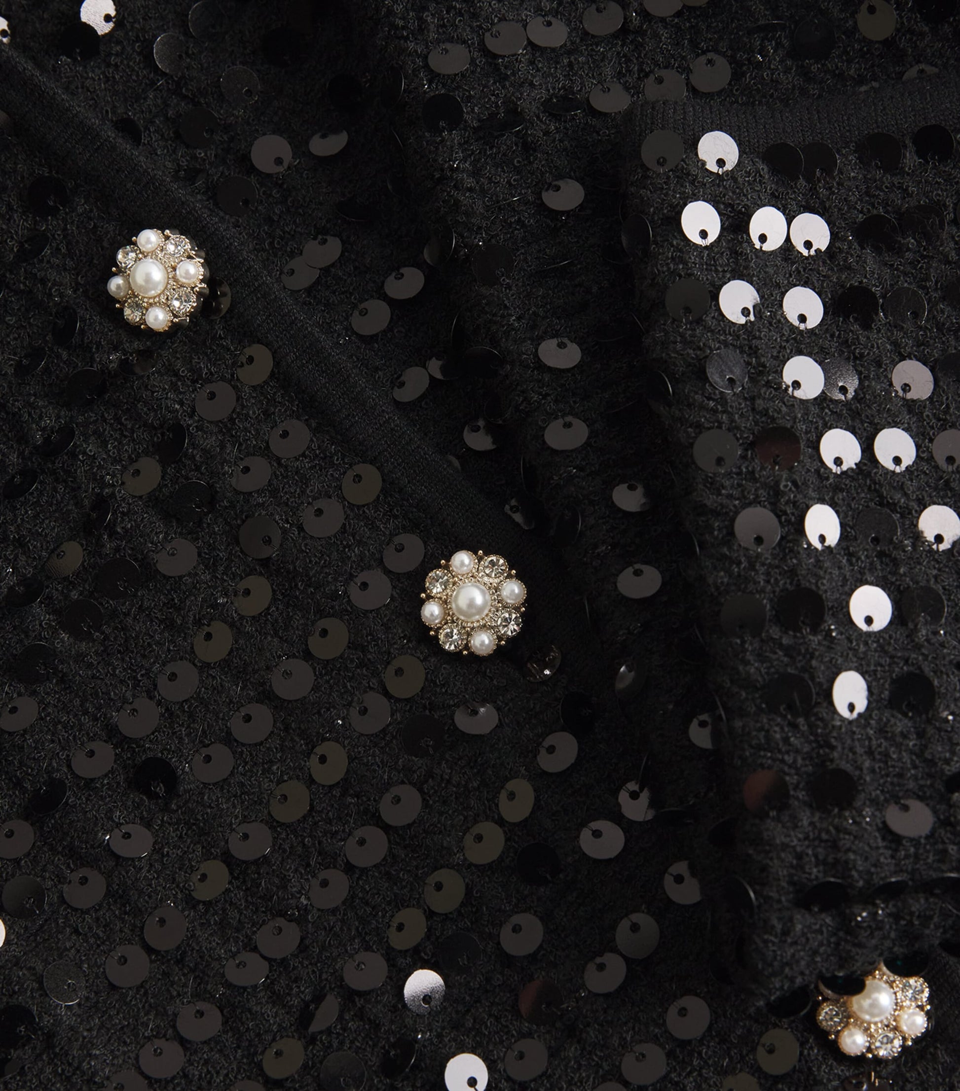 Sequinned Cardigan BLACK