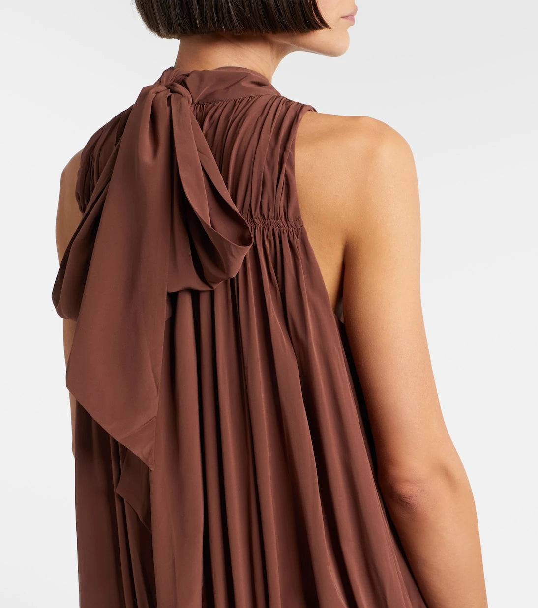 Rotate - Tie-neck draped minidress