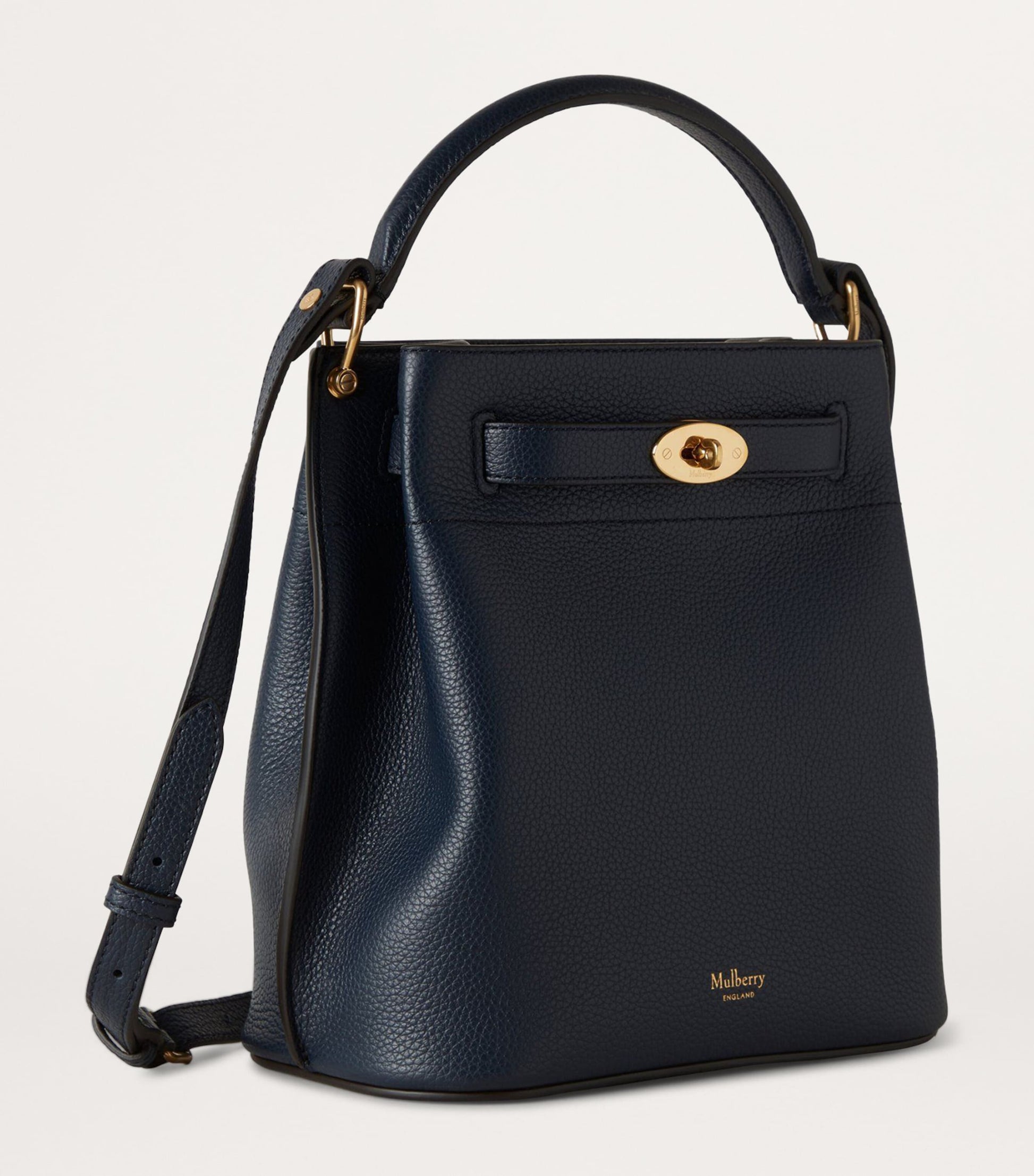 Mulberry Blue Leather Islington Bucket Bag