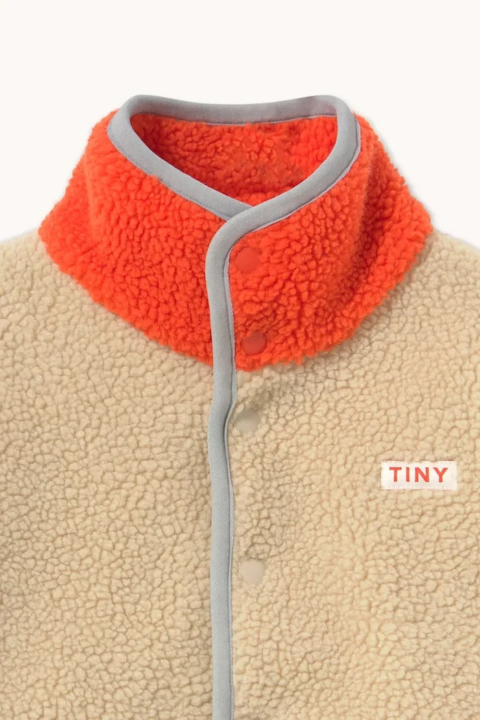 Çocuklar için fermuarlı polar üst COLOR BLOCK SHERPA JACKET