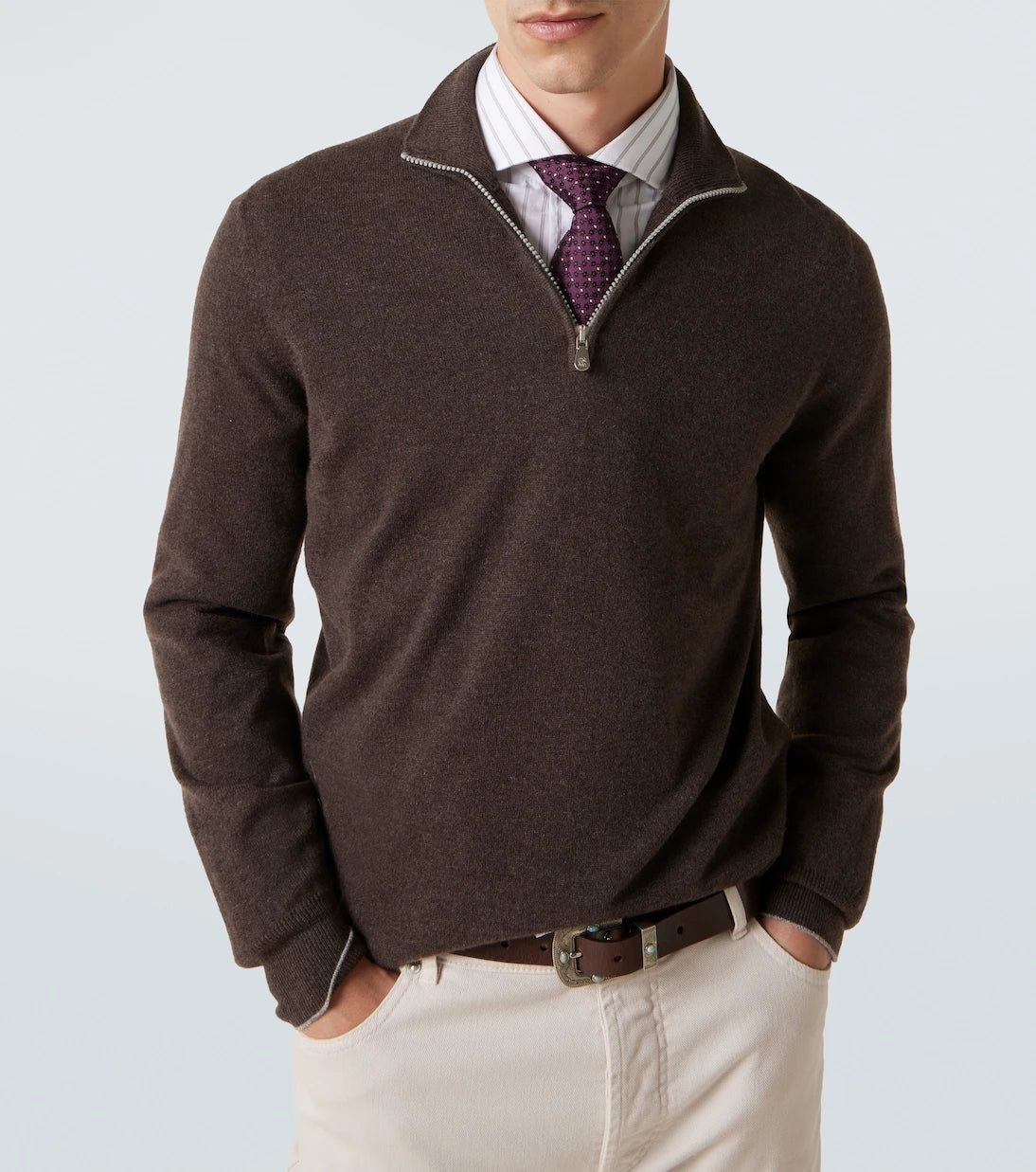 Brunello Cucinelli - Cashmere half-zip sweater