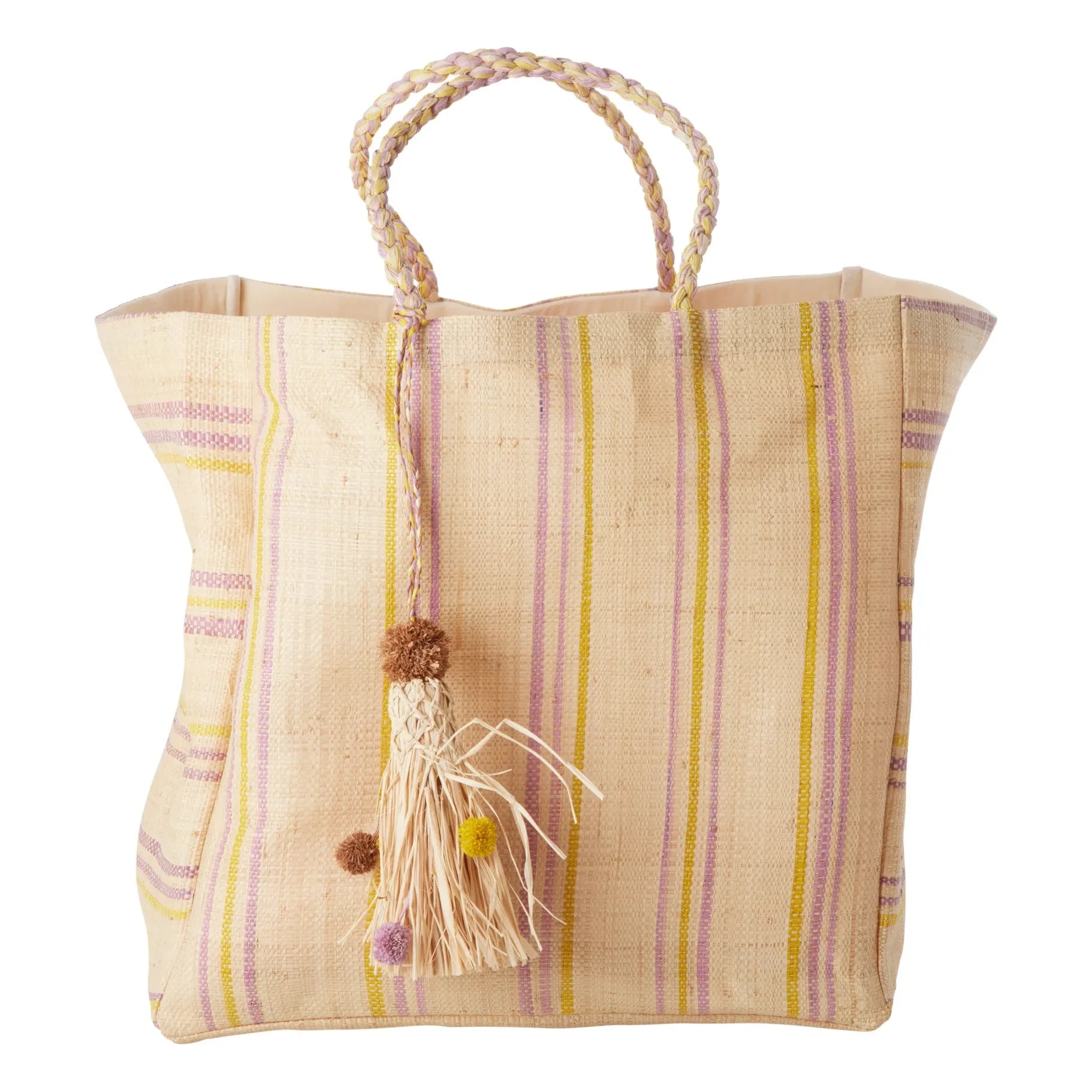Rice - Raffia Shopping bag | Yellow