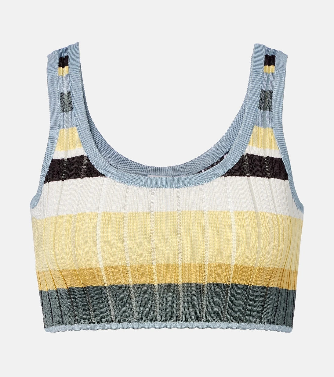 Alaïa - Striped cropped tank top