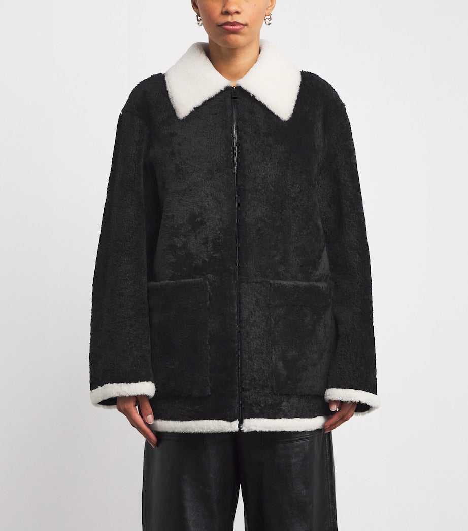 Black Lamb Shearling Jacket
