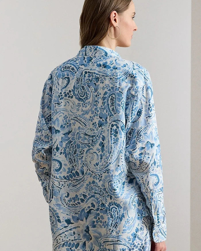 Lauren Ralph Lauren лен kadın gömleği