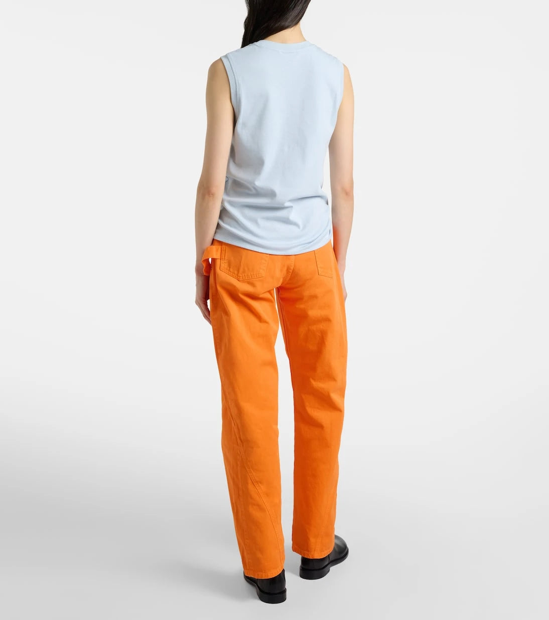 JW Anderson - Embroidered high-rise straight jeans