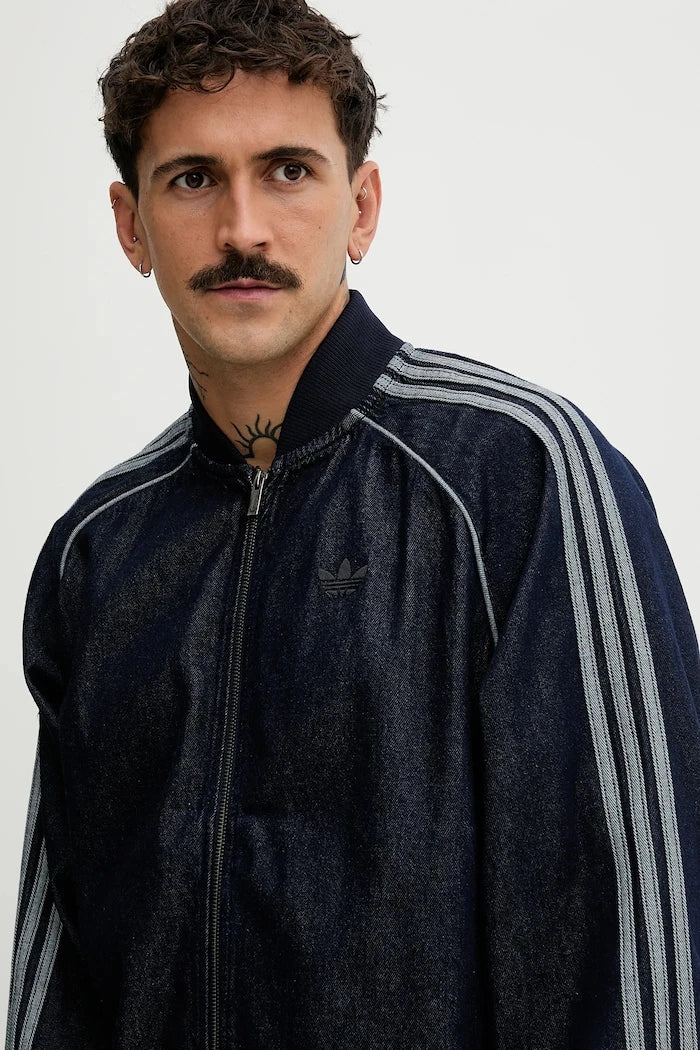 adidas Originals Adicolor loose SST деним суичър с цип