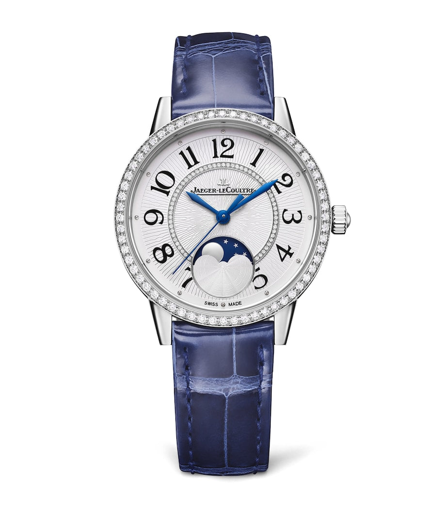 Jaeger-LeCoultre Stainless Steel and Diamond Rendez-Vous Moon Watch 34mm