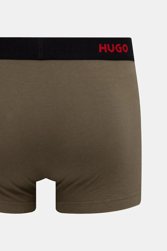 HUGO erkek pamuk elastan boxer şort TRIPLET DESIGN 3'lü set