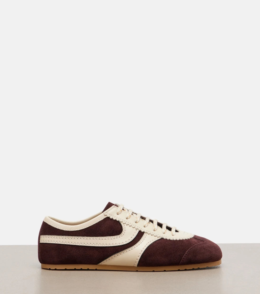 Dries Van Noten - Leather-trimmed suede sneakers