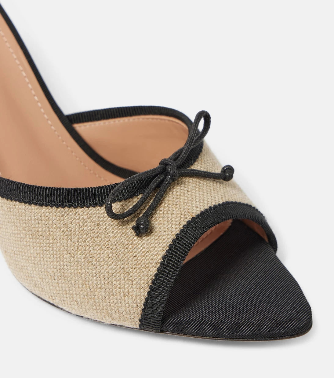 Malone Souliers - x Tabitha Simmons 70 leather-trimmed mules