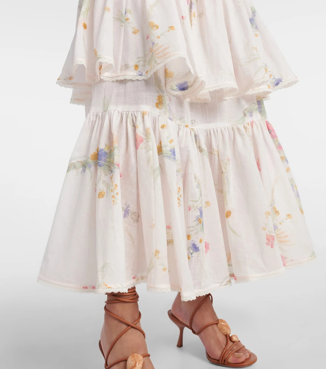 Zimmermann - Lucky floral tiered cotton maxi dress