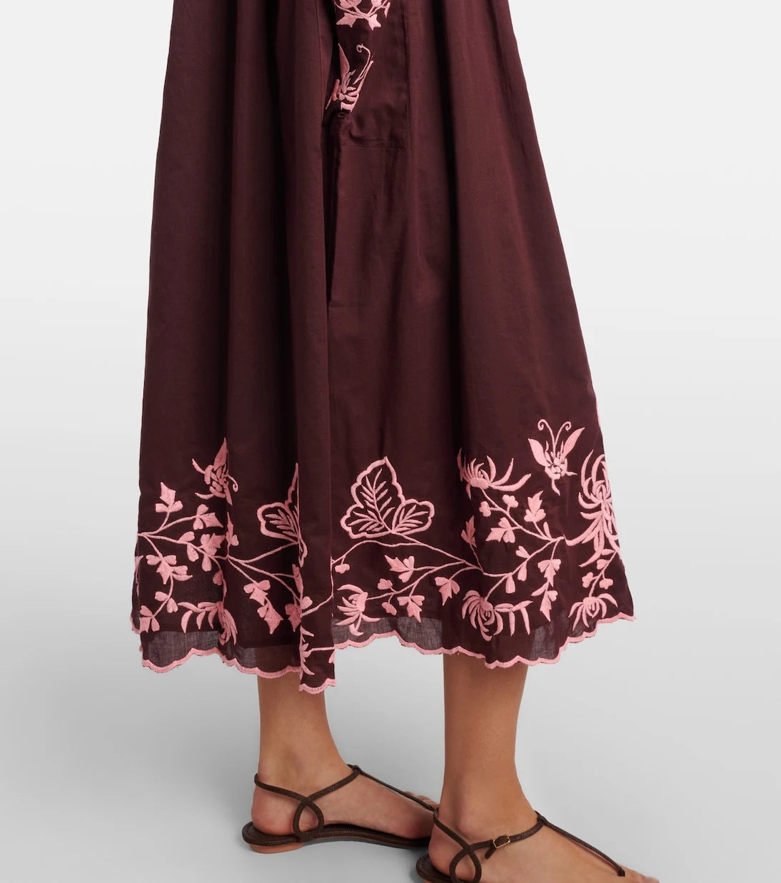 Juliet Dunn - Embroidered cotton midi dress