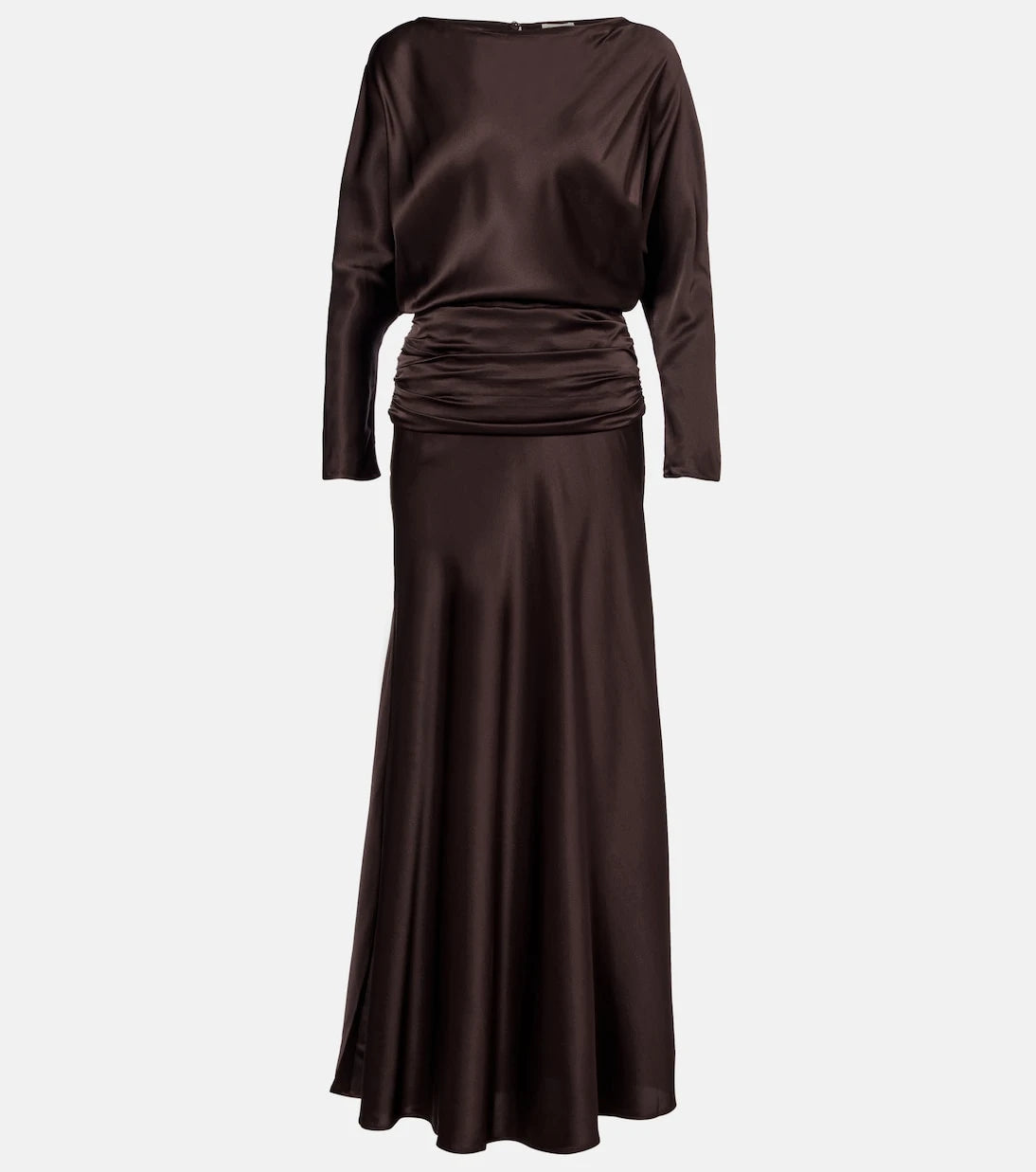 Staud - Freda ruched silk-blend gown