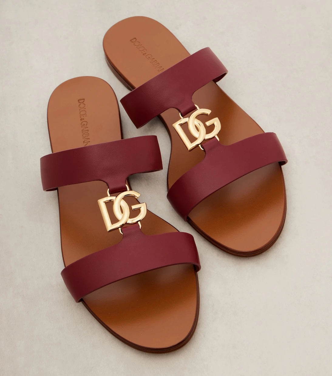 Dolce&Gabbana - DG leather slides