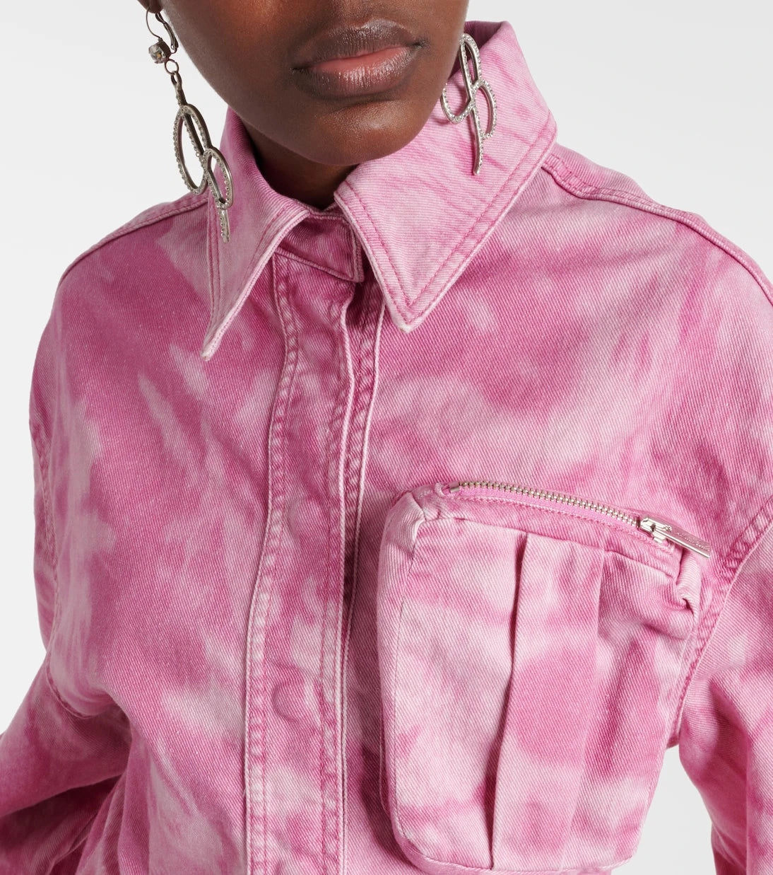 Blumarine - Camouflage denim cargo jacket