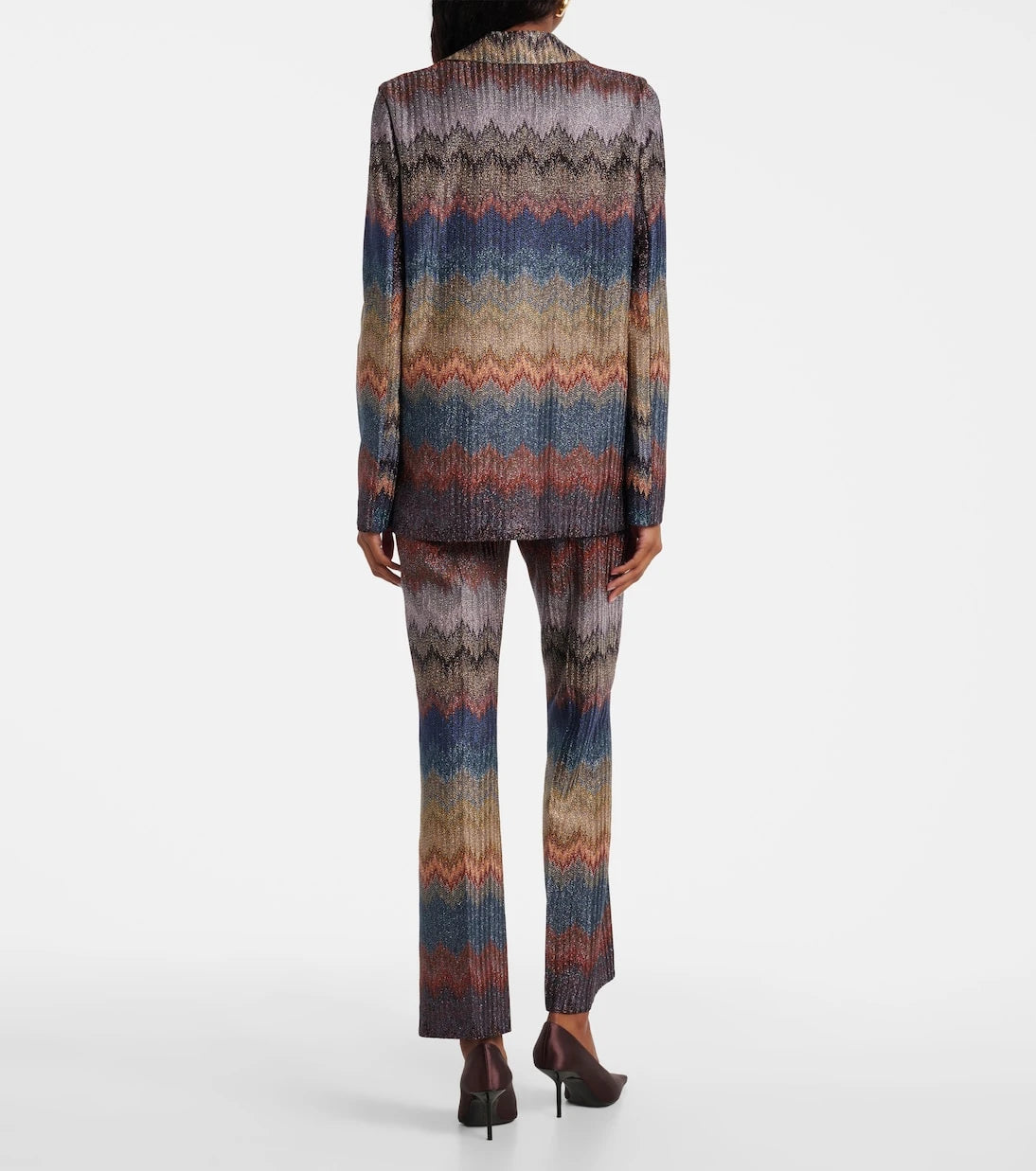 Missoni - بليزر لاميه بنقشة متعرجة