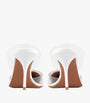 White Patent Leather Le Coeur Mules 90