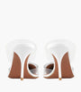 Alaïa White Patent Leather Le Coeur Mules 90