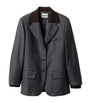 Miu Miu Grey Wool Pinstripe Blazer