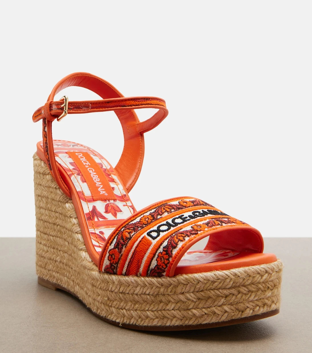 Dolce&Gabbana - Floral embroidered espadrille wedges