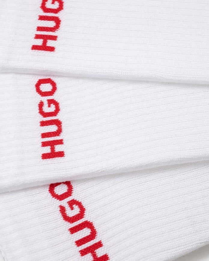HUGO erkek pamuklu çorap 6P QS RIB LOGO CC 6'lı
