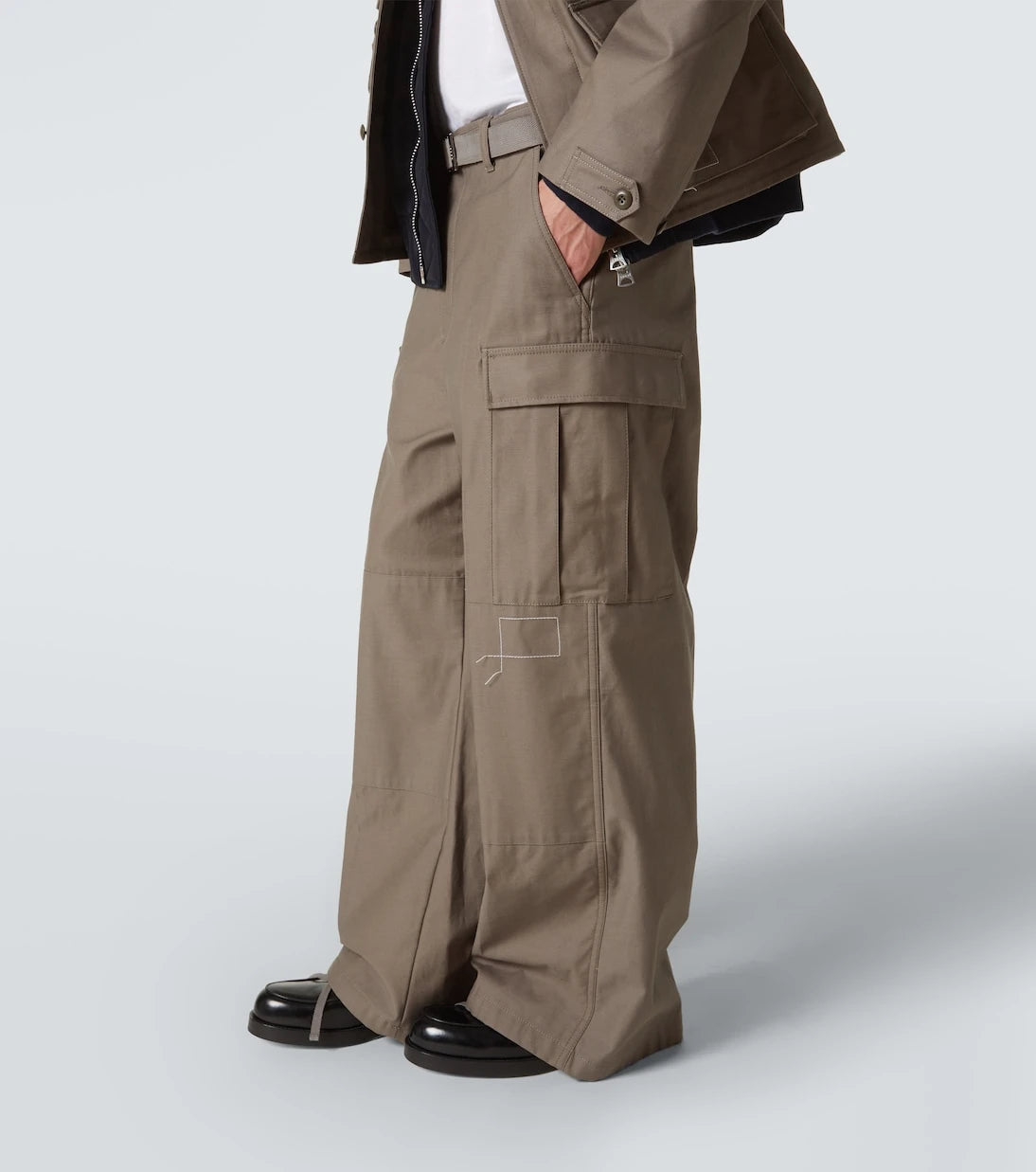 Sacai - Cotton cargo pants