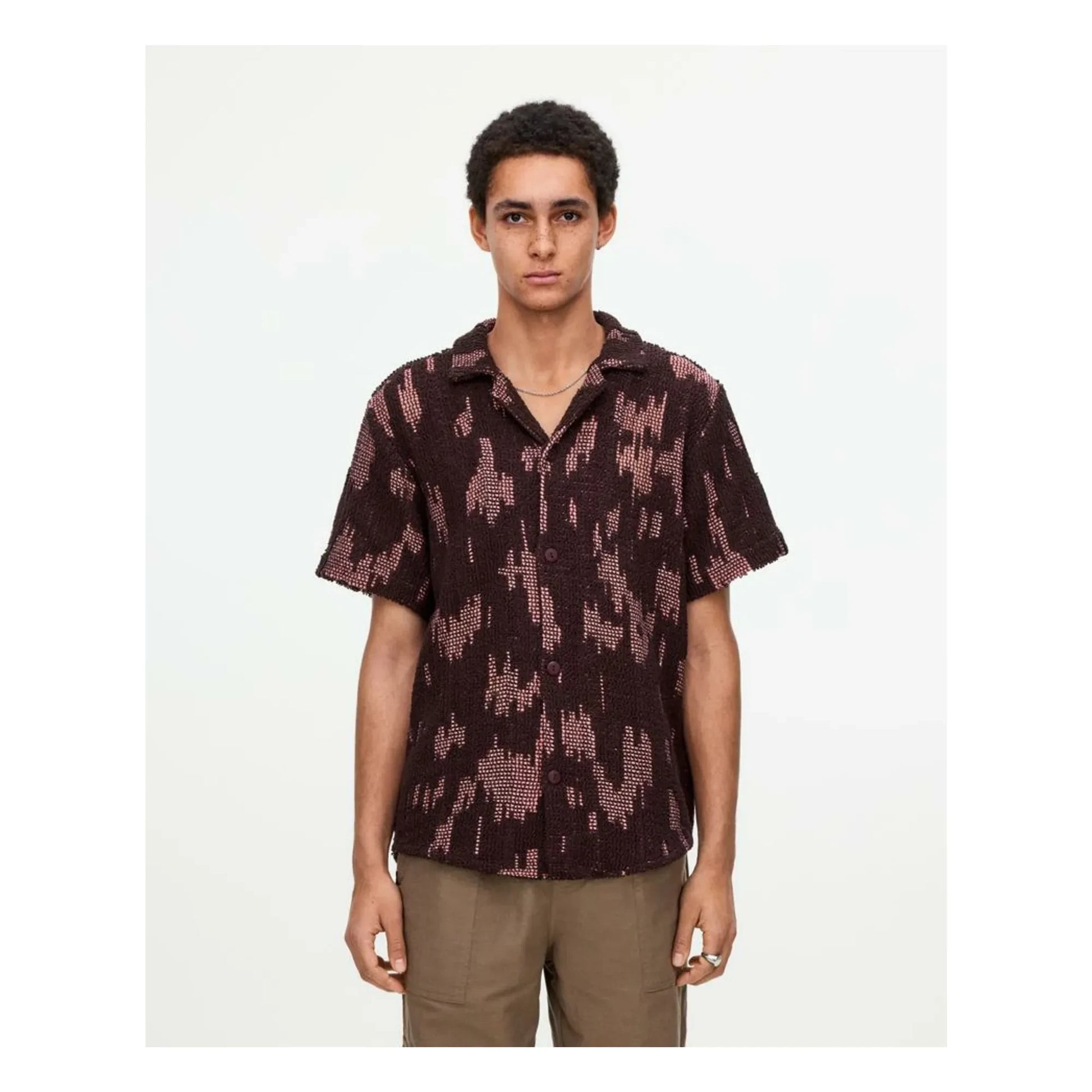 OAS - Brink Palmer Crochet shirt | Brown