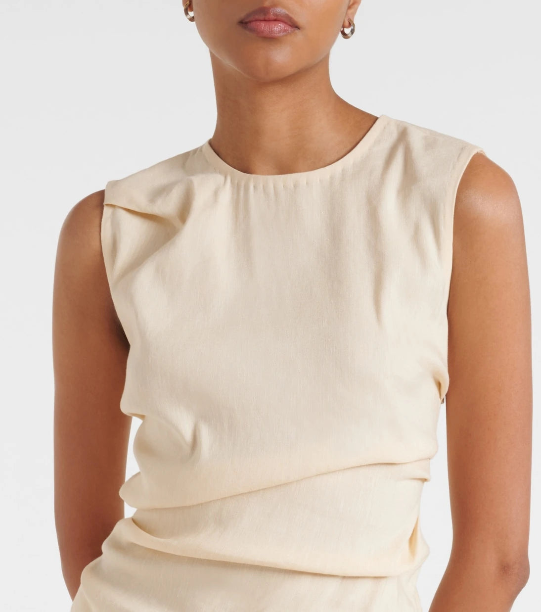 Proenza Schouler - White Label Anoushka ruched linen-blend top