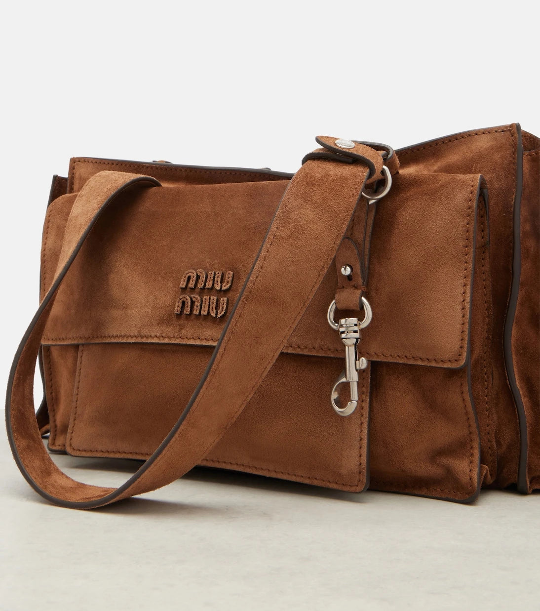 Miu Miu - Utilitaire suede shoulder bag