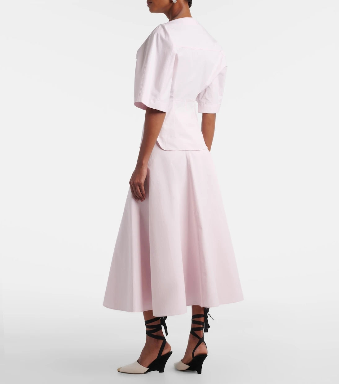 Jacquemus - Triangle cotton poplin midi skirt