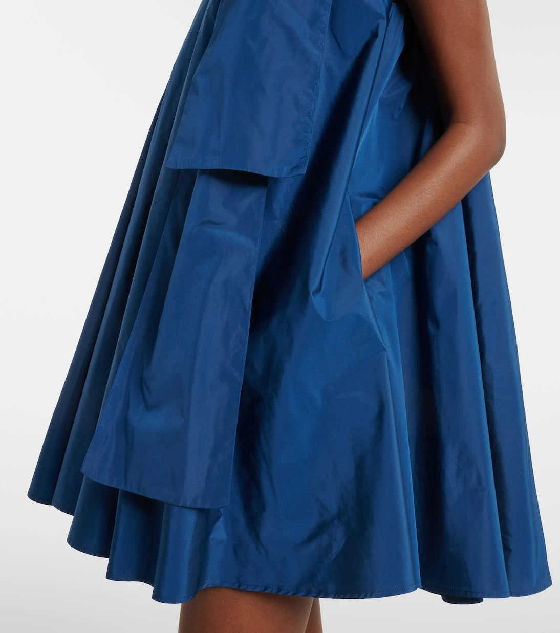 Max Mara - Elegante tie-neck taffeta minidress