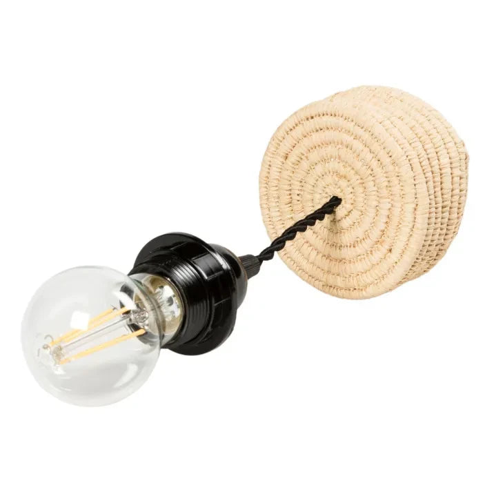 Cosydar - Light Fixture & Raffia Ceiling Canopy | Black