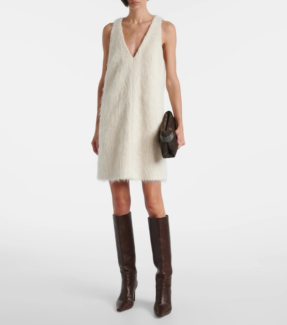 Brunello Cucinelli - Alpaca-blend minidress