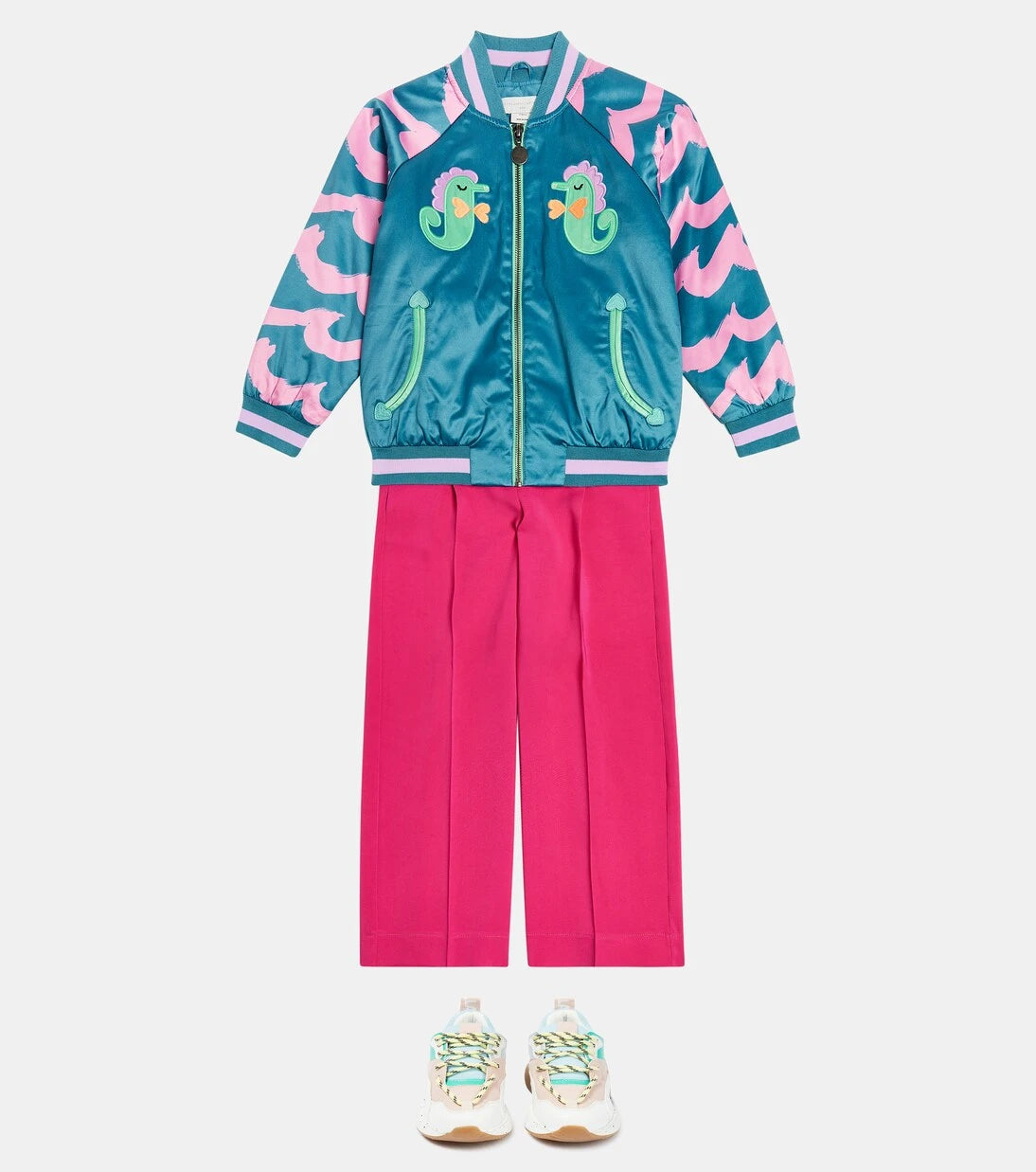 Stella McCartney Kids - Printed cotton-blend bomber jacket