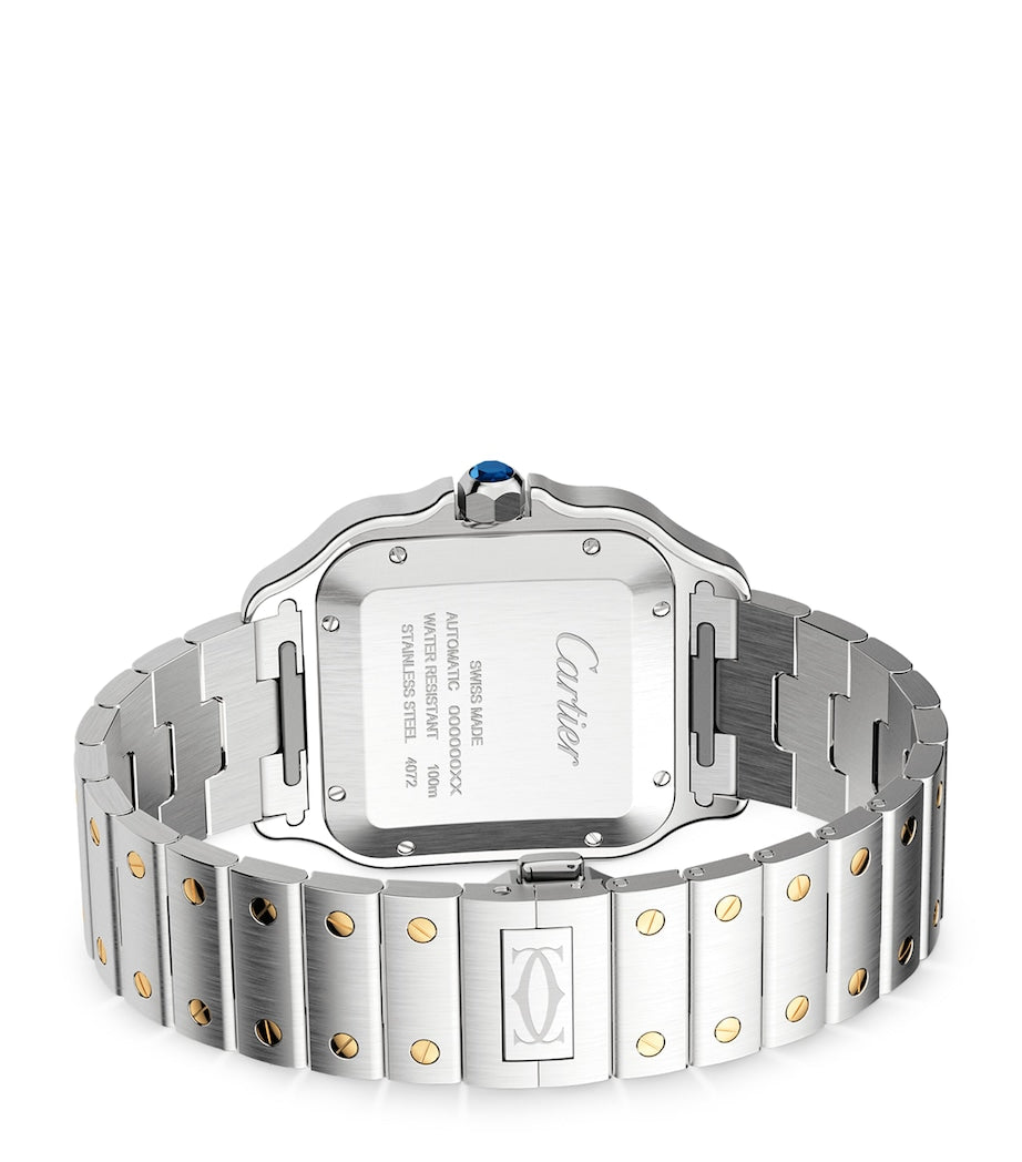 Stainless Steel and Yellow Gold Santos de Cartier Watch 39.8mm