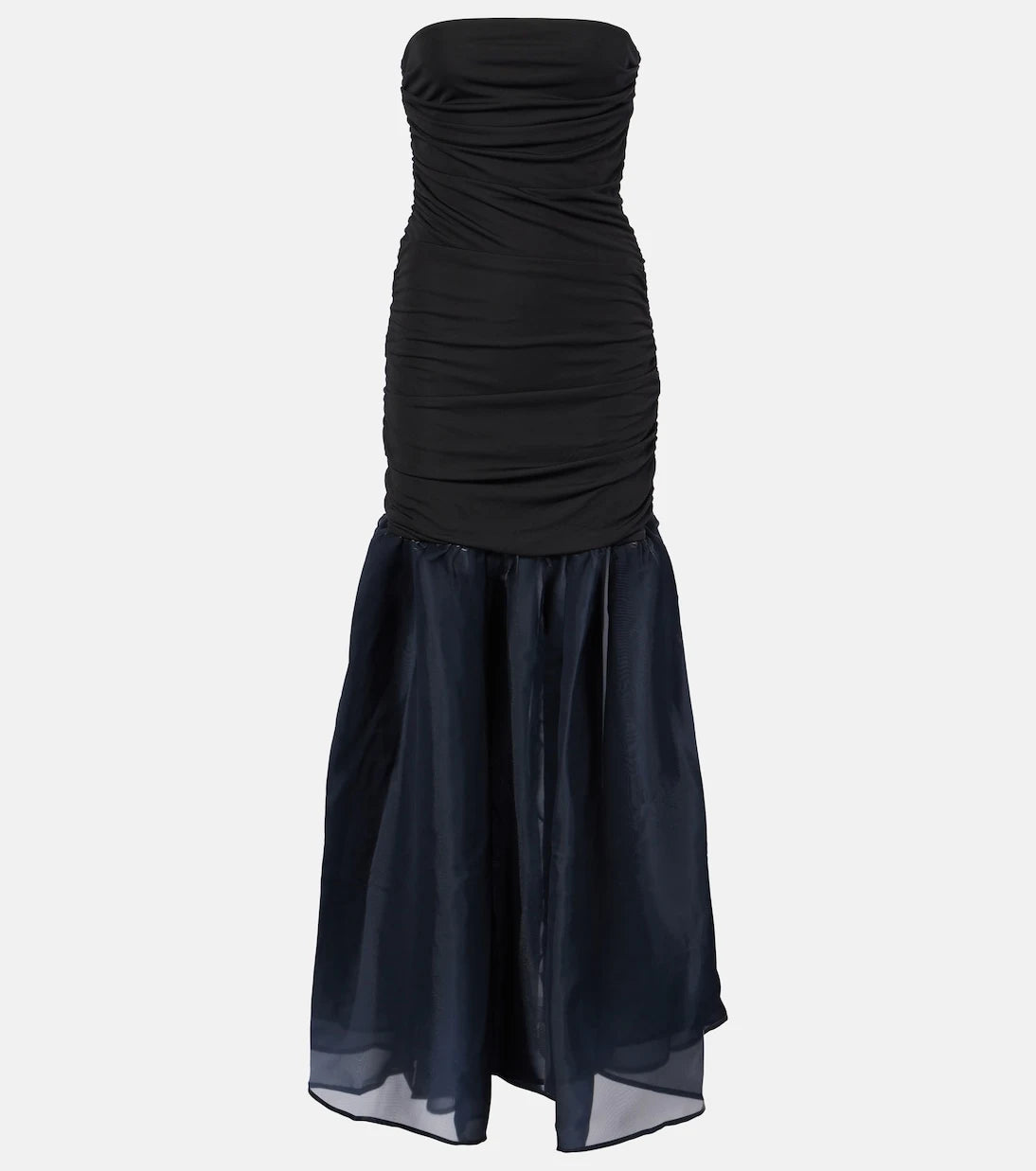 Staud - Liya ruched jersey and organza gown