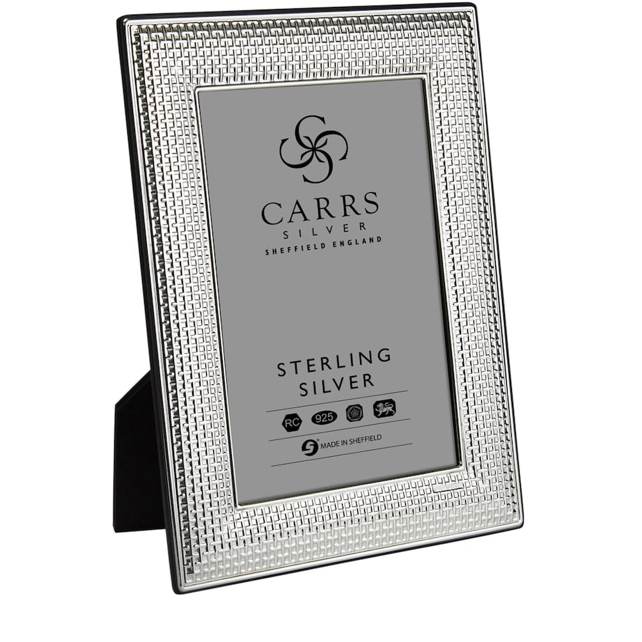Sterling Silver Cross Stitch Photo Frame (7"x5")