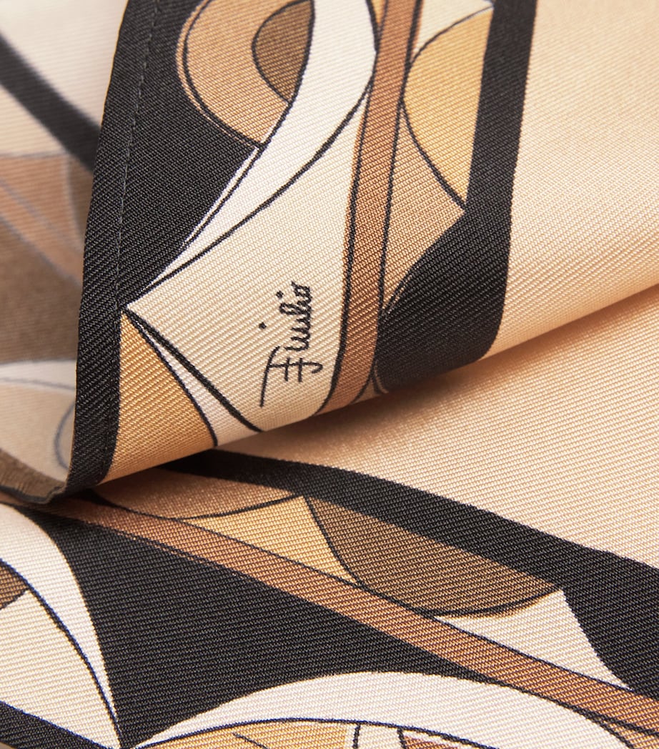 Gold Silk Hawaii Print Blouse