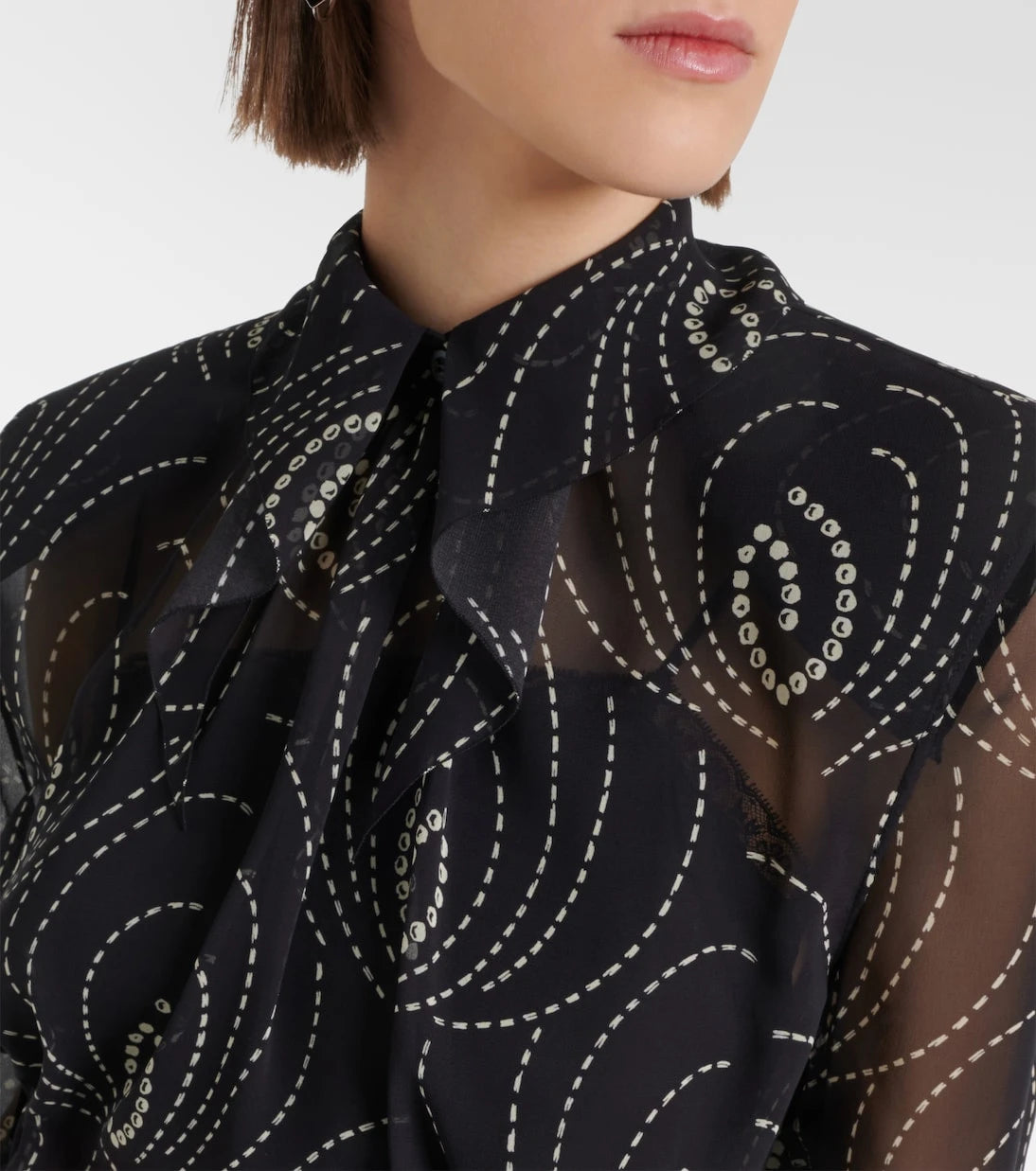 Prada - Printed georgette midi dress