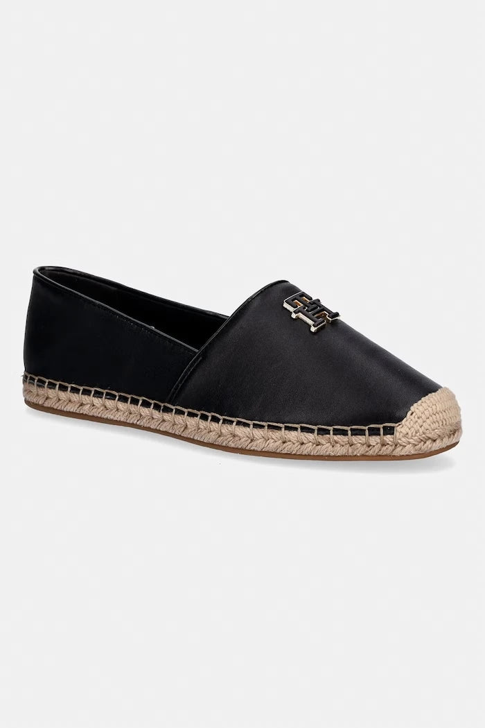 Tommy Hilfiger еспадрили дамски TH LOGO LEATHER ESPADRILLE