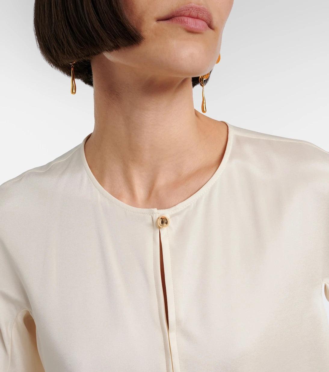 Max Mara - Mitico silk-blend cady top