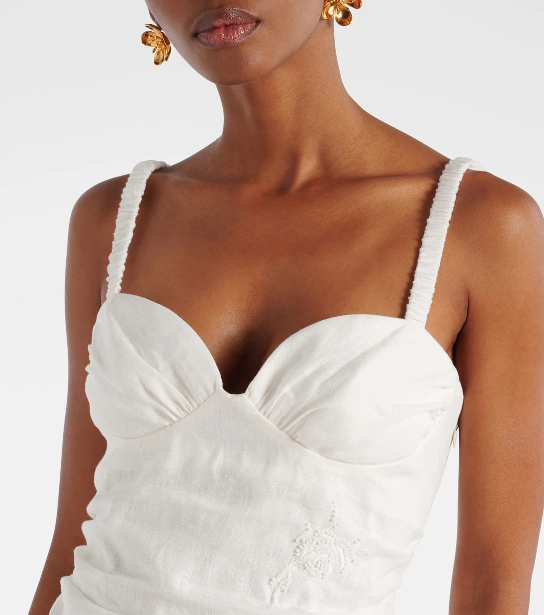 SIR - Alessandra embroidered linen top