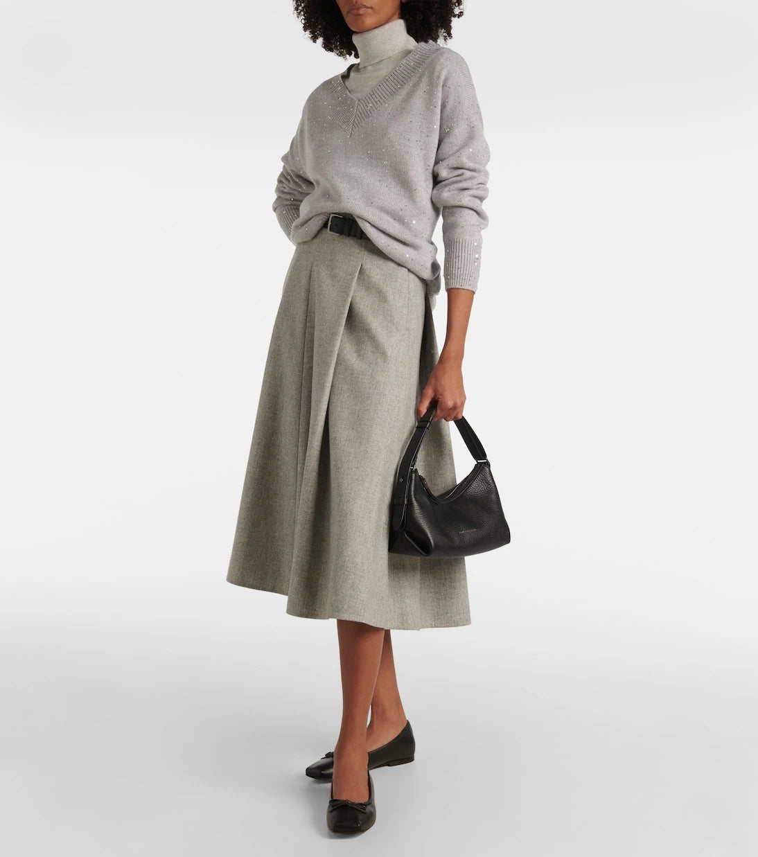 Brunello Cucinelli - Monili bow-detail leather ballet flats