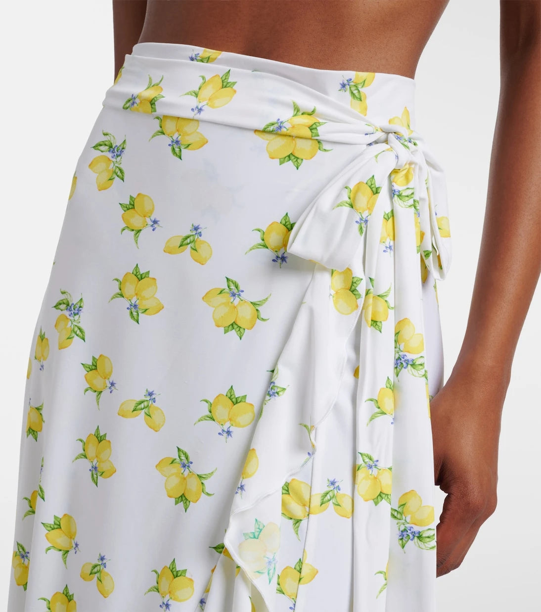 Melissa Odabash - Printed ruffled wrap skirt