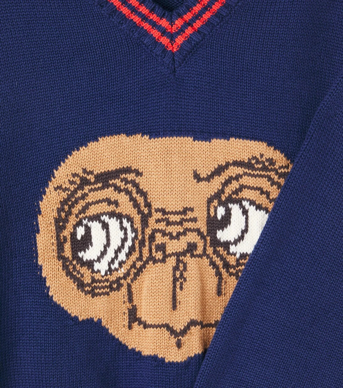 Mini Rodini - x E.T. intarsia cotton sweater