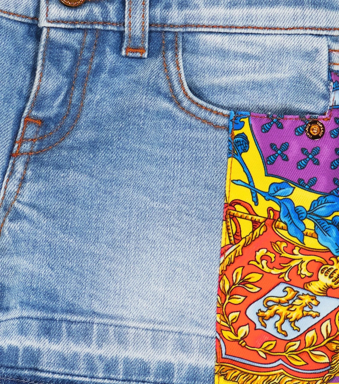 Versace Kids - Royal Rebellion denim shorts